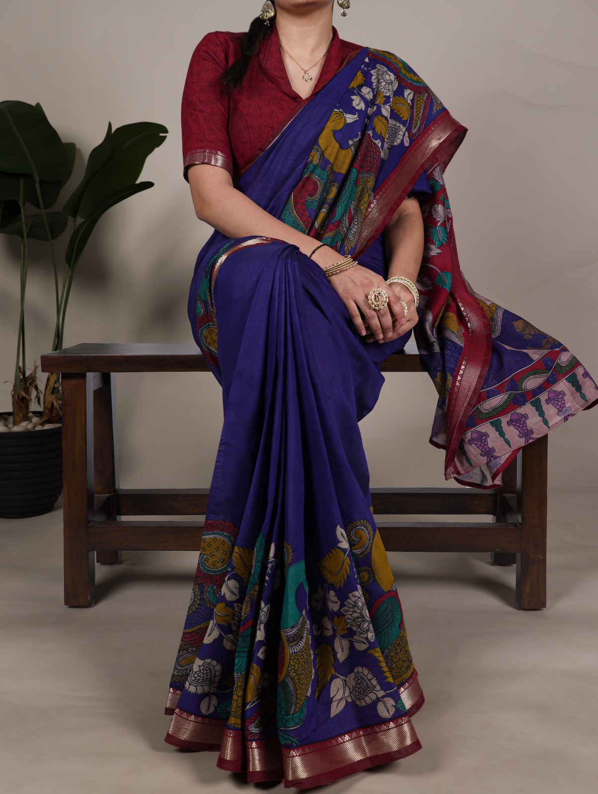 Polyester Viscose Chanderi, Kalamkari isn’t just a print - Image 10