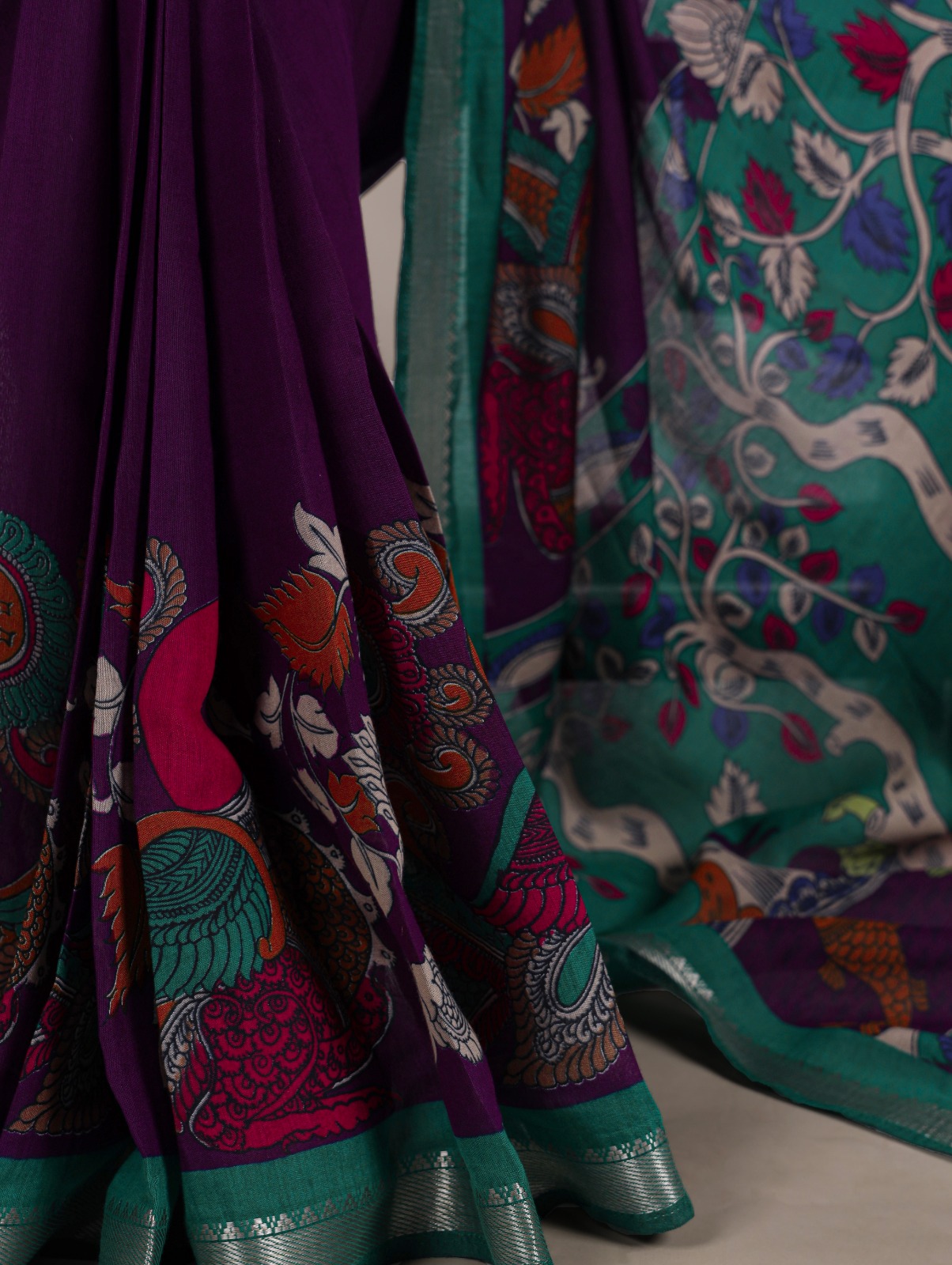 Polyester Viscose Chanderi, Kalamkari isn’t just a print - Image 6