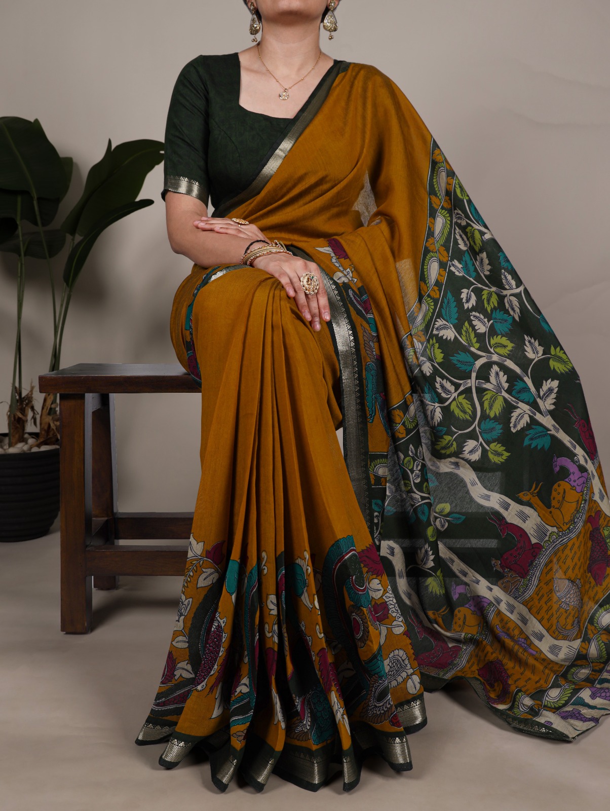 Polyester Viscose Chanderi, Kalamkari isn’t just a print
